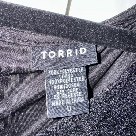 ✨torrid black lace chiffon zipper back babydoll top✨ - Picture 8 of 9